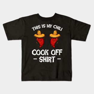 This Is My Chili Cook Off Shirt - Mexican Chilis Peppers Kids T-Shirt